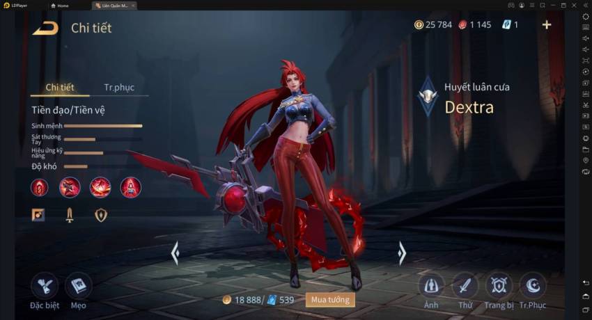 Hướng dẫn chơi cơ bản tướng Dextra