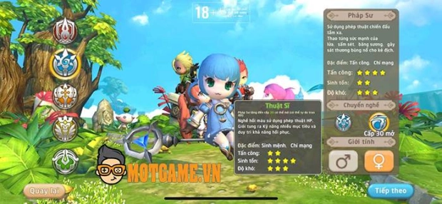 Lumia Saga Chiến Binh Ánh Sáng mở ra 5 lớp nhân vật, 10 chức nghiệp