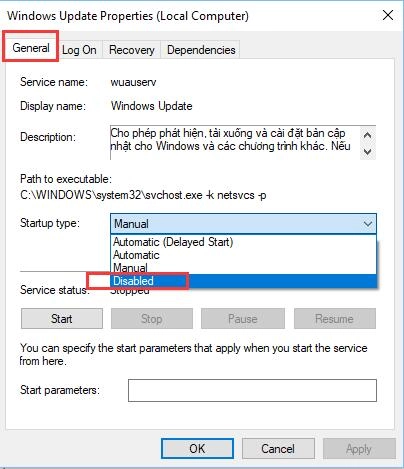 Hướng dẫn tắt chương trình tự động cập nhật của Windows 10