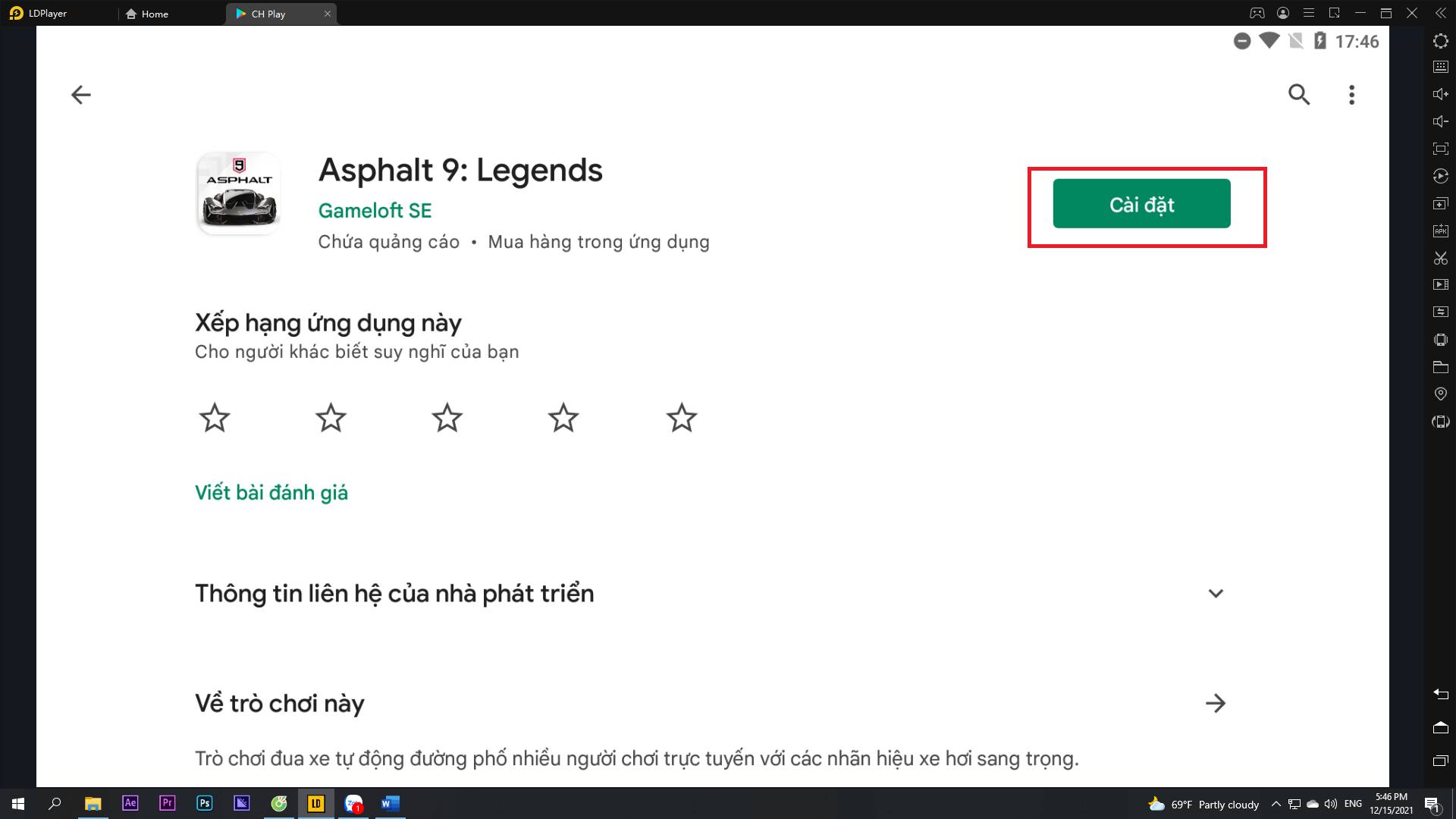Cách tải Asphalt 9: Legends trên pc với LDPlayer