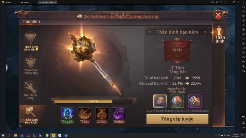 Hướng dẫn up lực chiến game Mu Vượt Thời Đại