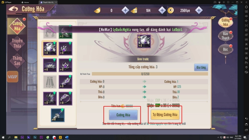 『HƯỚNG DẪN』UP LỰC CHIẾN THANH VÂN KIẾM 3D