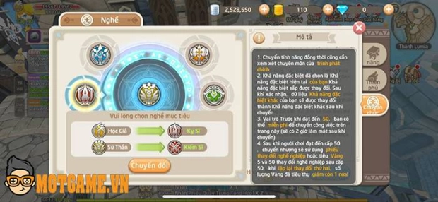 Lumia Saga Chiến Binh Ánh Sáng mở ra 5 lớp nhân vật, 10 chức nghiệp