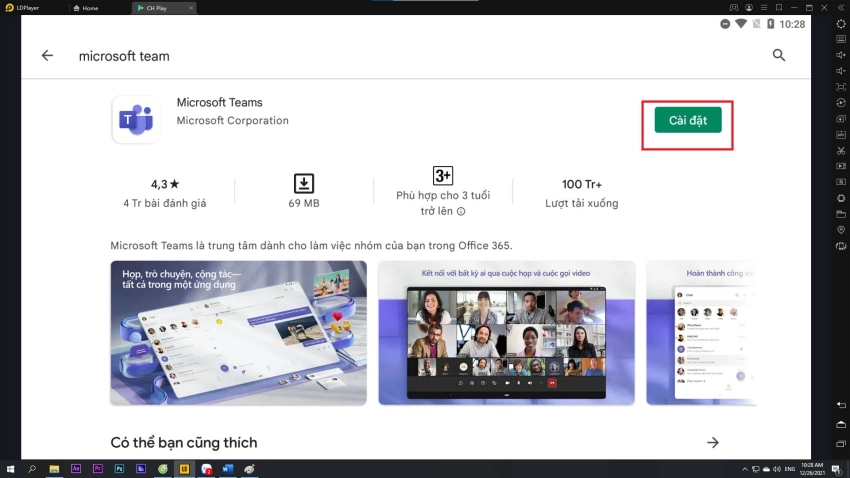 Cách tải Microsoft Team trên pc với LDPlayer