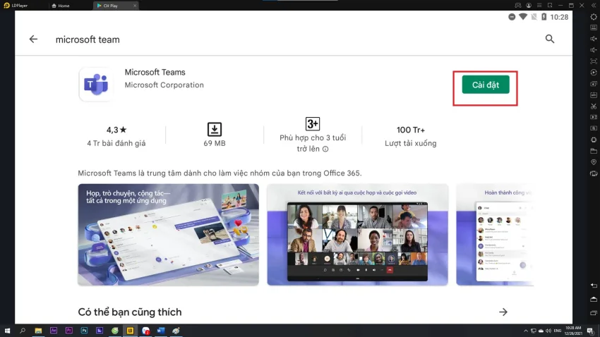 Cách tải Microsoft Team trên pc với LDPlayer
