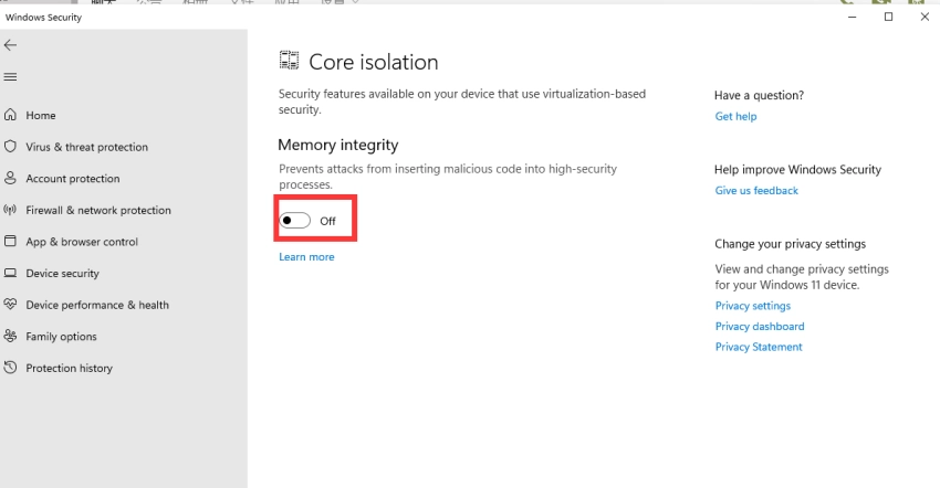 Cách tắt tính năng cô lập hạt nhân trên trình điều hạnh Windows 11 để không ảnh hưởng VT