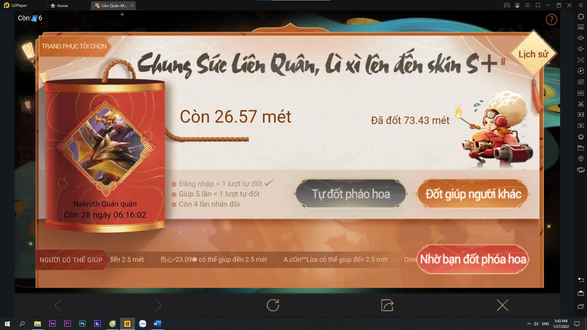 『HƯỚNG DẪN』CHI TIẾT CHUỖI SỰ KIỆN CHÀO ĐÓN TẾT NHÂM DẦN – LIÊN QUÂN MOBILE