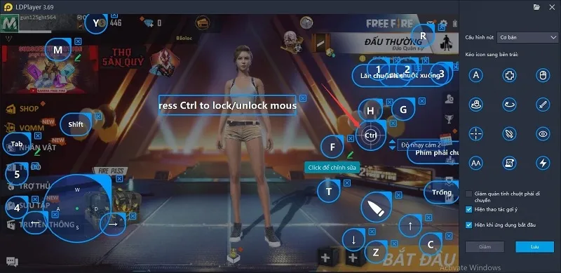 Hướng dẫn chơi Free Fire ở FPS cao