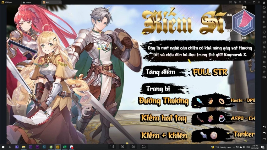 Hướng dẫn đầy đủ trang bị và tăng điểm Ragnarok X