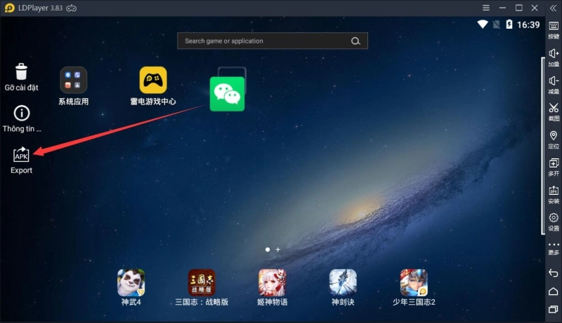 Hướng dẫn cài đặt và EXPORT APK trên giả lập