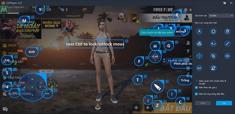 Hướng dẫn chơi Garena Free Fire trên PC