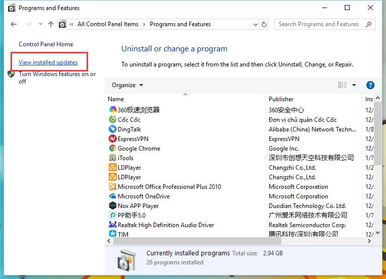 Gỡ cài đặt bản cập nhật KB4100347 dành cho Windows 10 để cải thiện 10% hiệu suất CPU