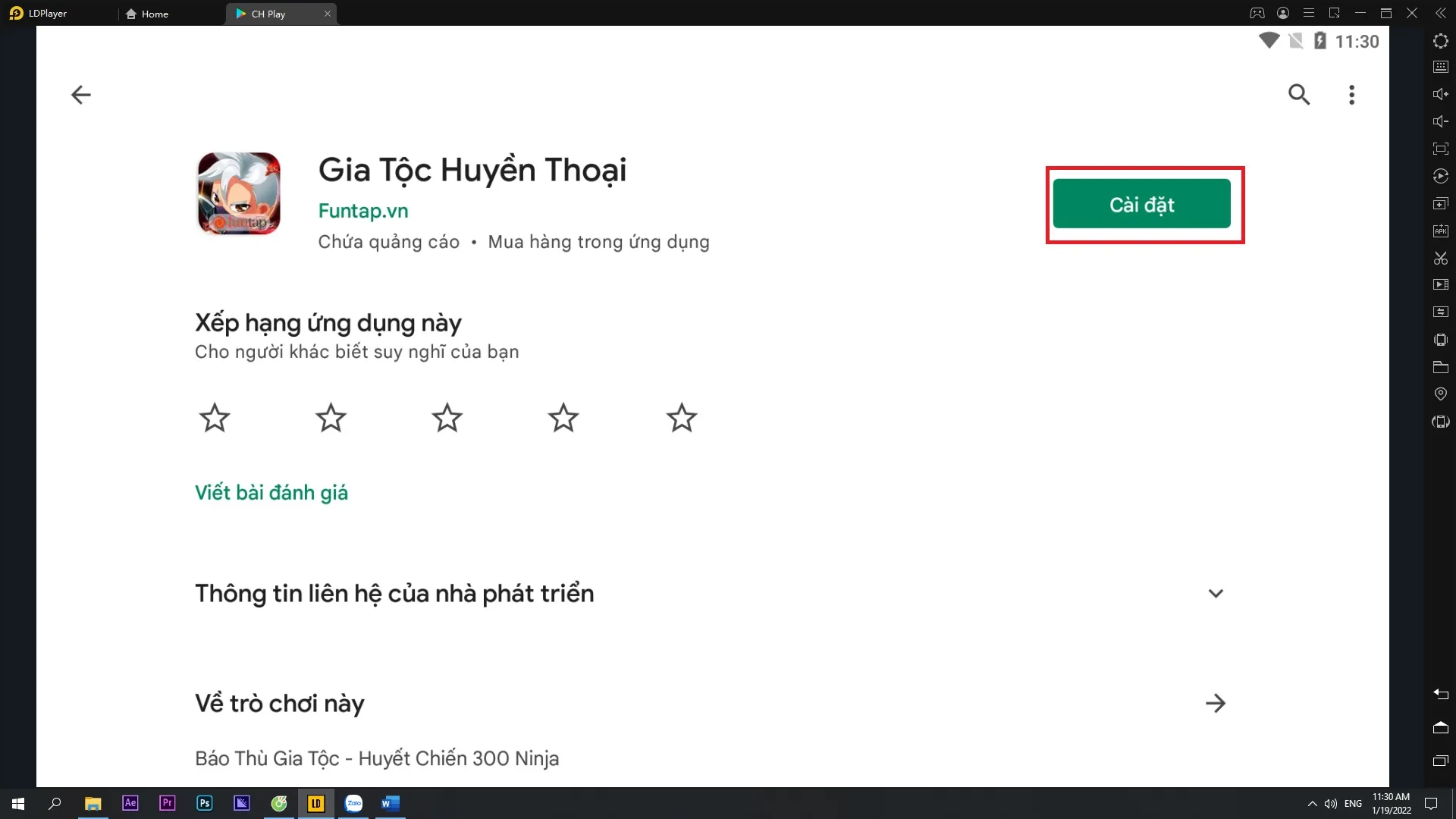 『HƯỚNG DẪN』TẢI GIA TỘC HUYỀN THOẠI  TRÊN PC VỚI LDPLAYER