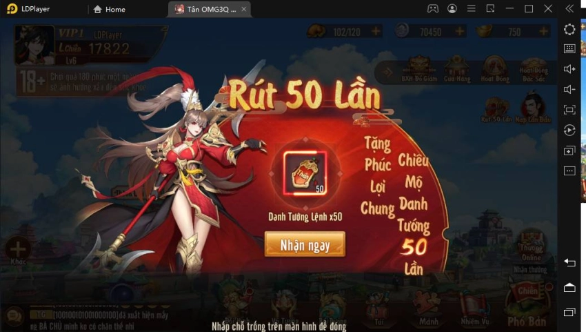 Hướng Dẫn Reroll và Chọn lựa tướng cho Newber trong tựa game Tân OMG 3Q