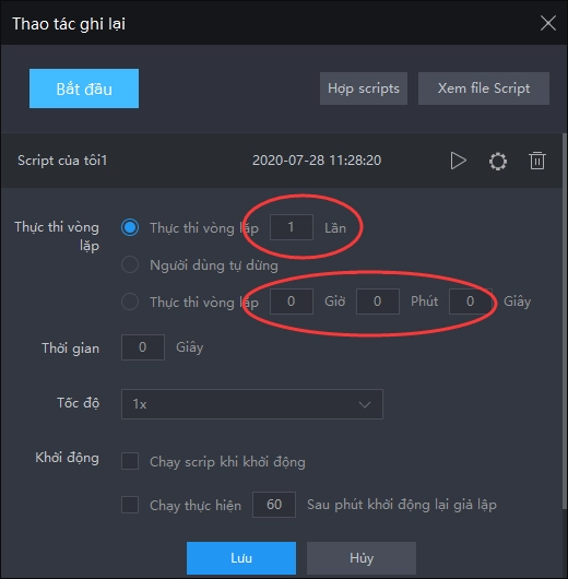 Hướng dẫn Sử dụng - Cách Sử dụng Trình ghi Hoạt động để Viết Tập lệnh