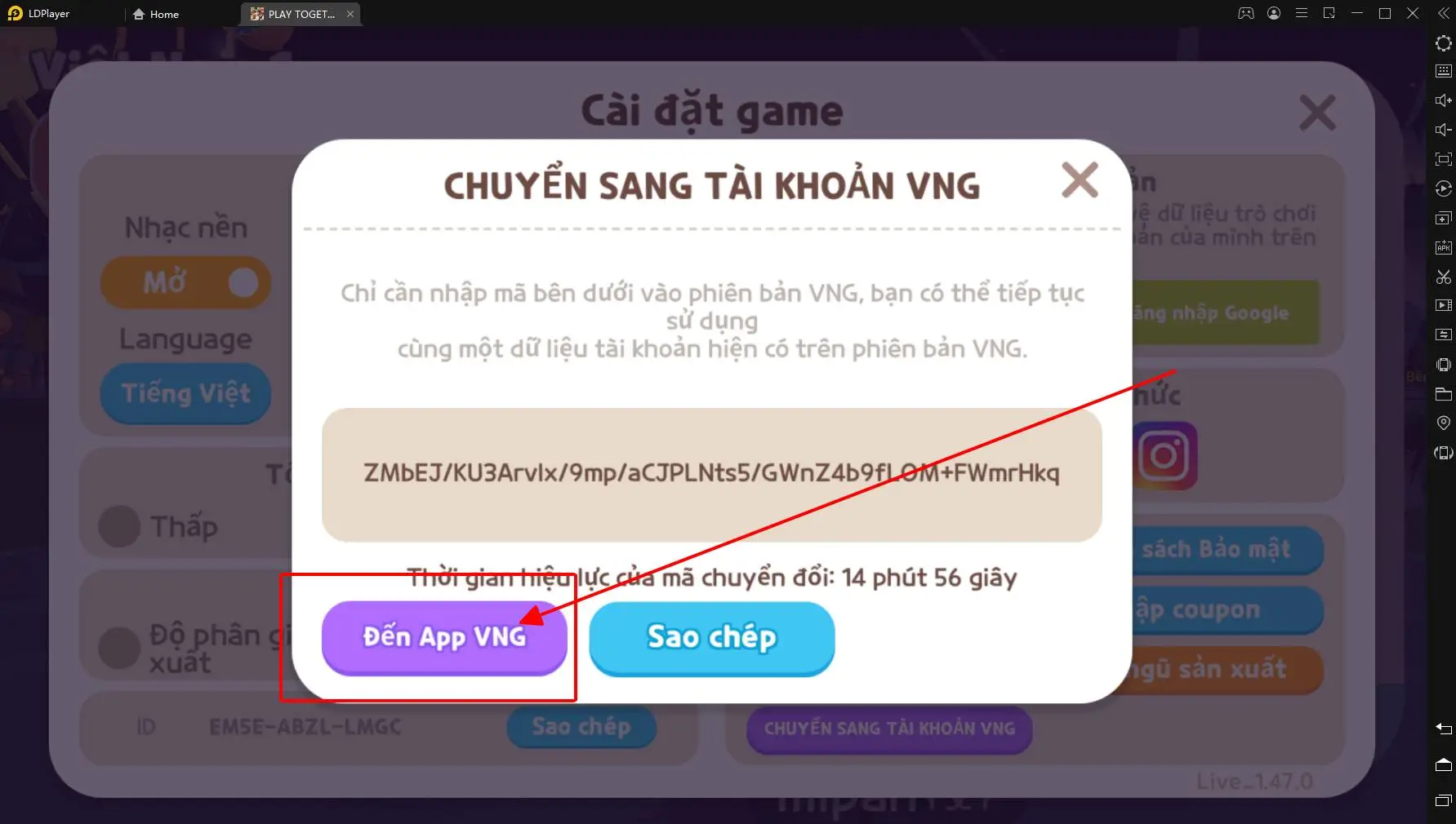 『HƯỚNG DẪN』CHƠI PLAY TOGETHER + CHUYỂN ĐỔI ACC TỪ GLOBAL SANG VNG TRÊN LDPLAYER