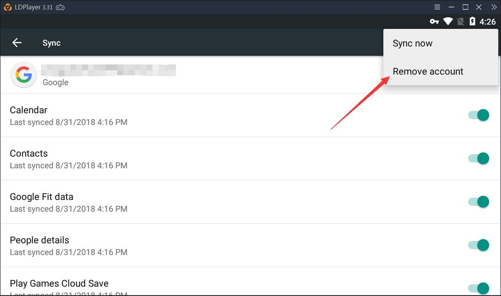 How to sign out of Google account from LDPlayer