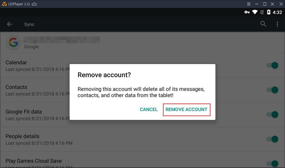 How to sign out of Google account from LDPlayer