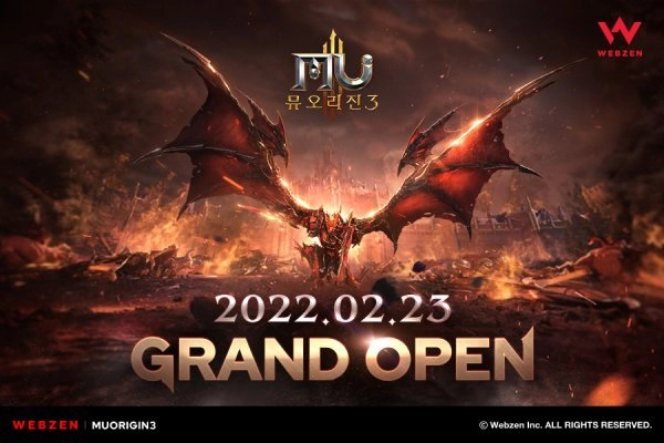웹젠, 모바일 MMORPG ‘뮤오리진3’ 정식서비스 시작