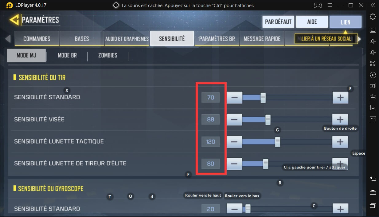 Meilleur Config COD Mobile