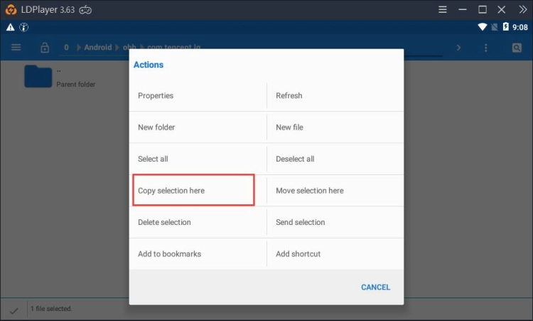 Coller ficier OBB pour installer un jeu