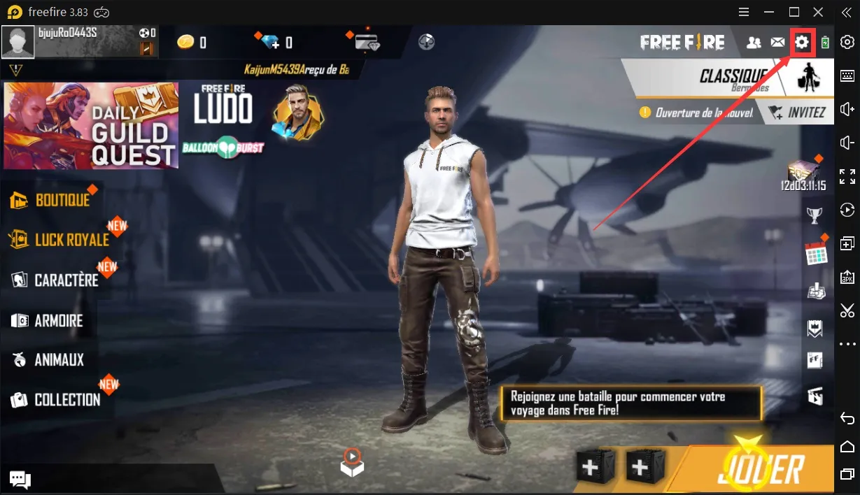 Free Fire sur PC Config