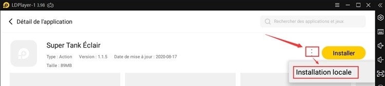 Installation locale pour télécharger les jeux à la tendance