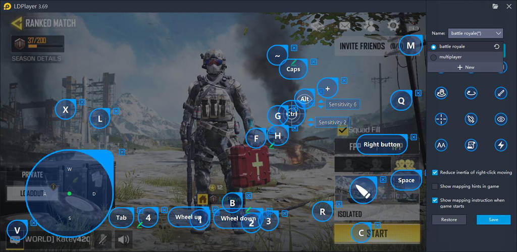 Mapping du Clavier pour COD Mobile