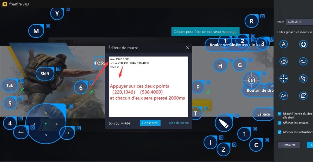 Macro Clavier Appui Longue