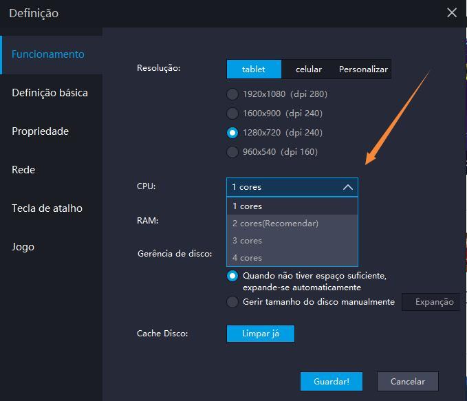 Como aumentar CPU e RAM de LDPlayer 
