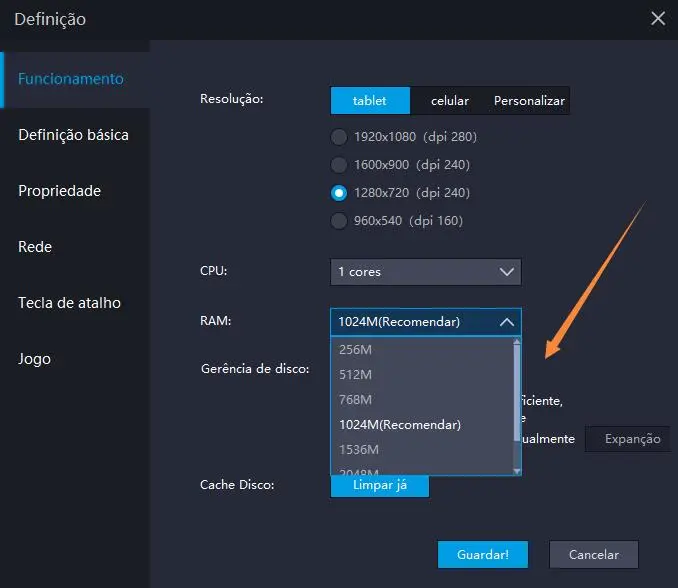 Como aumentar CPU e RAM de LDPlayer 