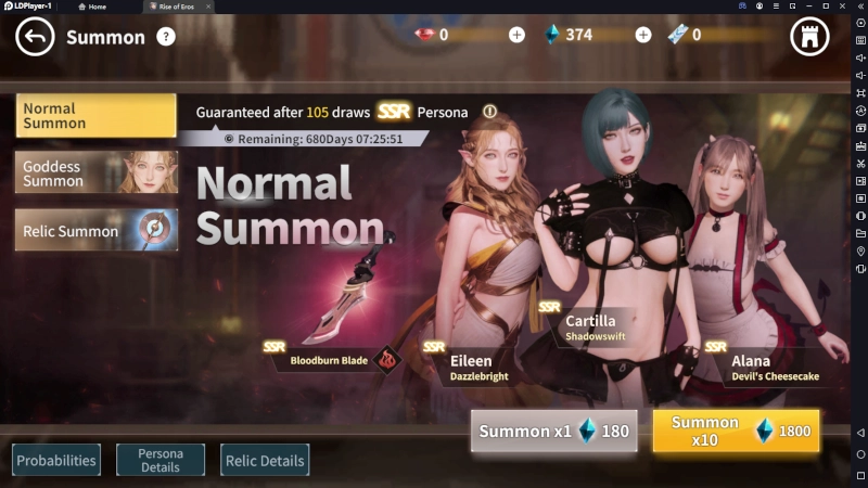 Rise of Eros - Critique du jeu et tarifs Gâcha