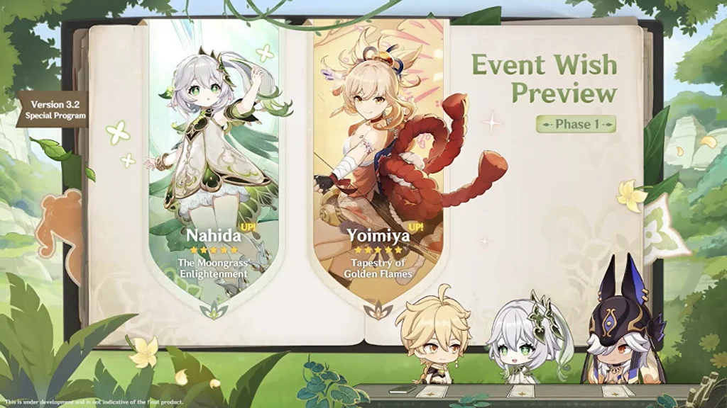 Genshin-Impact-next-Banner-3.2-Phase-1-Nahida-and-Yoimiya.jpg Genshin Impact Version 3.2 - Codes, date de sortie, bannières, événements, etc.