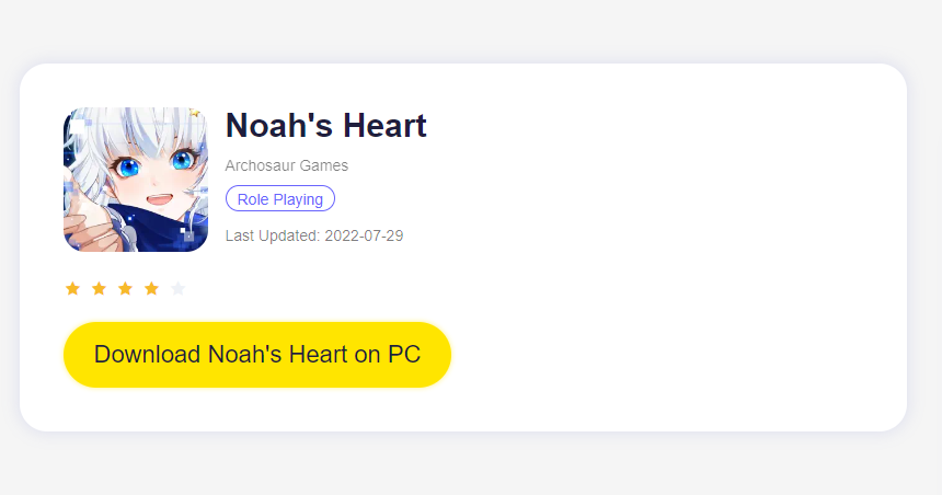 Comment jouer à Noah's heart sur PC avec LDPlayer 9