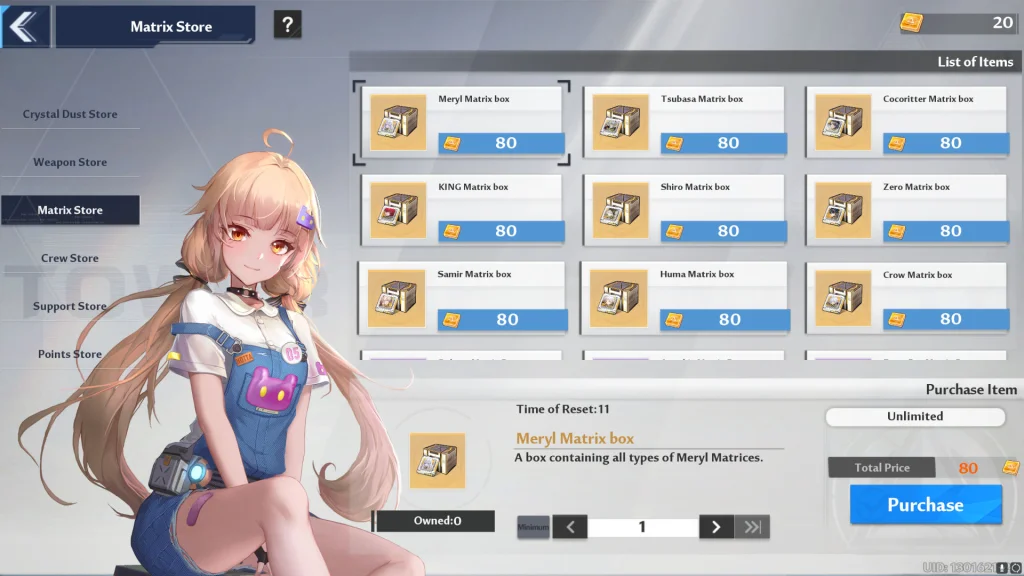 Tower of Fantasy : Guide des Matrices